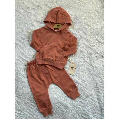 фото Костюм wowo kids, размер 74-80, красный, коричневый