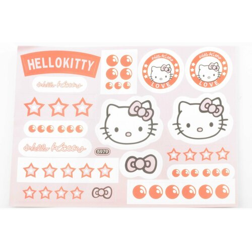 Наклейки (набор) HELLO KITTY (23х17см) (#5979) sanrio hello kitty серия good night сделай сам горячее тиснение милые наклейки из мультфильмов двухслойные наклейки декоративные наклейки