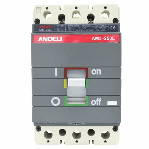 ANDELI Авт. выкл. AM3-250S/3P 250A 65KA ADL06-135 andeli adl06 248 1 шт