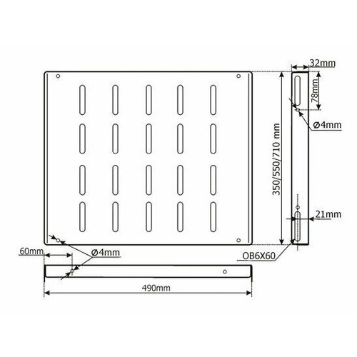 Полка TWT (TWT-RACK2-S4-6/80) полка стационарная lanmaster twt cbb s4 10 100 1u нагр 100кг 19 710мм черный упак 1шт