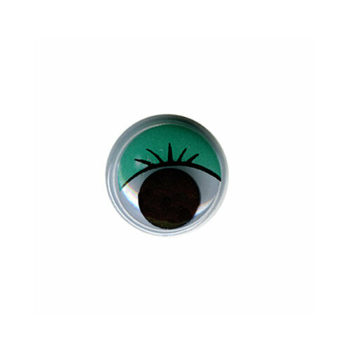 HobbyBe MER-8 Глаза круглые с бегающими зрачками цв. d 8 мм зеленый