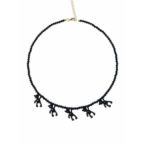 Колье НА ЦАЦКАХ, шпинель, черный