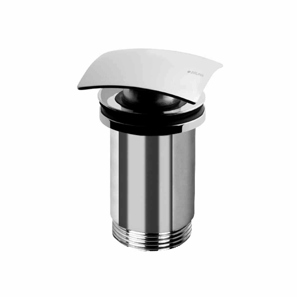 фото Донный клапан Cezares CZR-B-SCQ-01 Донный клапан с квадратной крышкой с системой "Клик-клак" с переливом, исполнение хром