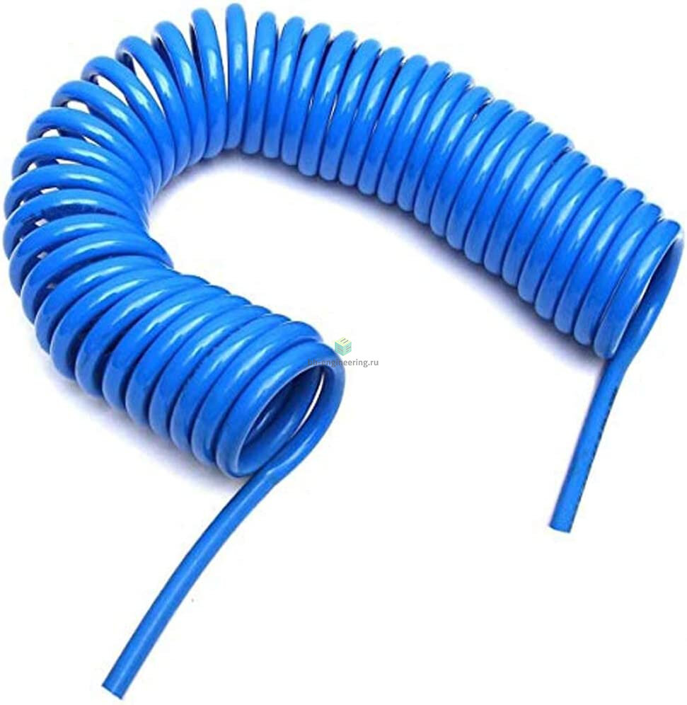 SPA12EHF10X12X7.5 MEBRA - Трубка спиральная полиамидная 12 мм, 7.5 м, синяя