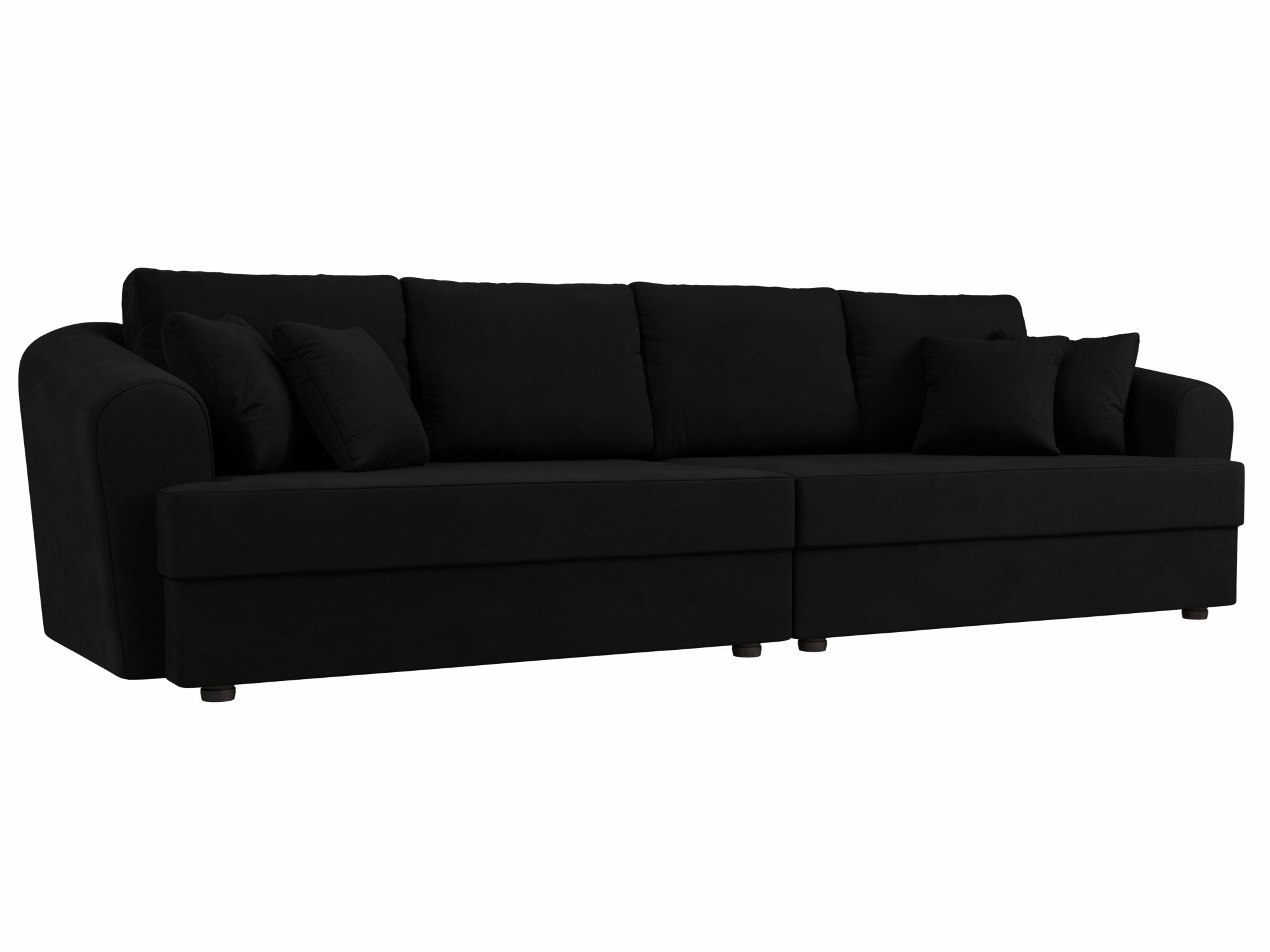 фото Прямой диван Лига Диванов Милтон Черный (микровельвет)