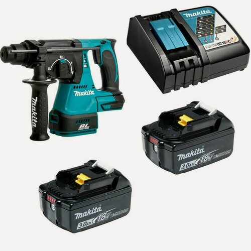 Изображение товара Аккумуляторный перфоратор Makita LXT DHR242RF2 (18V, 2 x 3.0Ah, Li-Ion)