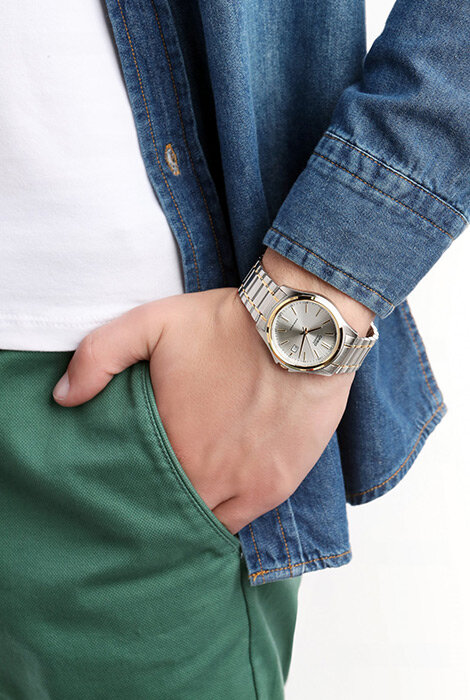 Наручные часы CASIO Collection, серебряный, золотой — фото 1