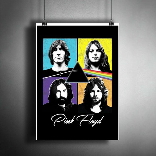 Постер плакат "Музыка: Британская рок-группа Pink Floyd (Пинк Флойд)" / Декор для дома, офиса, комнаты, квартиры, детской A3 (297 x 420 мм)