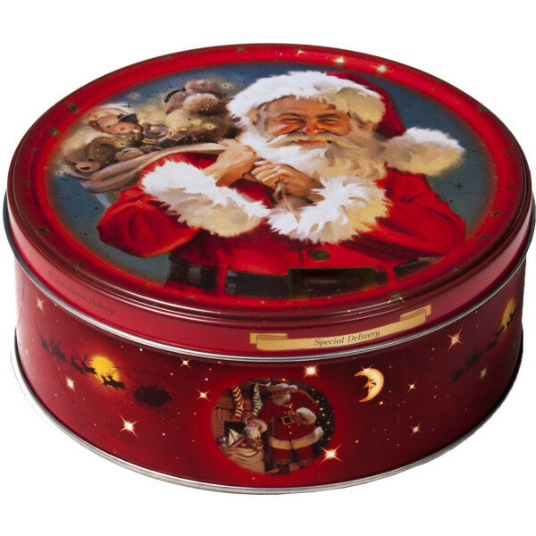 Санта Клаус Новый Год печенье ассорти сдобное 400г ж/б Дания (13254) - фотография № 3