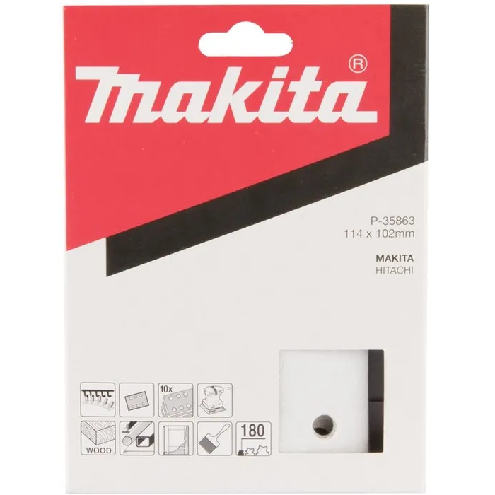 Шлифовальная бумага 114х102 мм, K180, 10 шт Makita P-35863