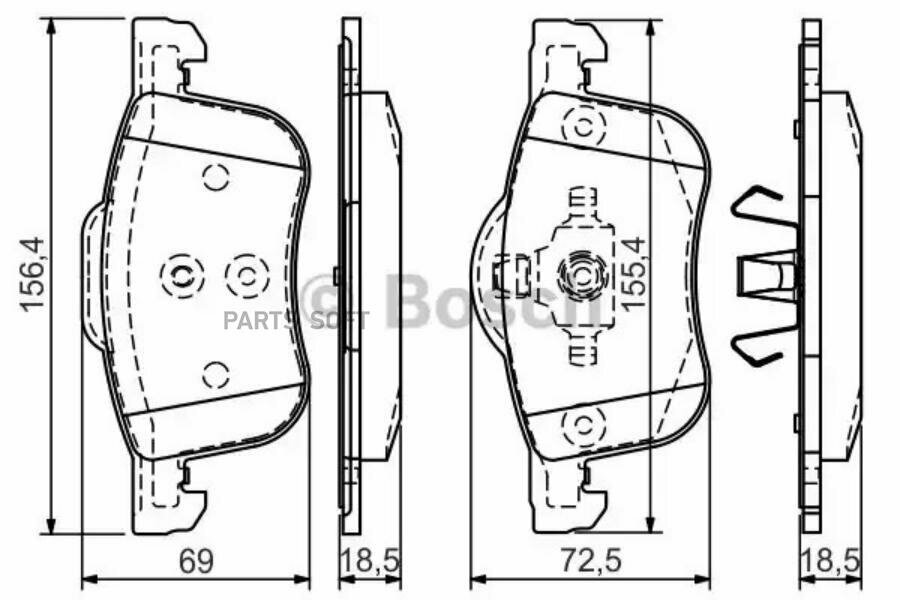 Тормозные колодки Bosch - фото №3