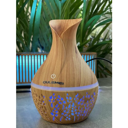 Увлажнитель воздуха мини настольный с подсветкой ваза с рисунком 1050₽