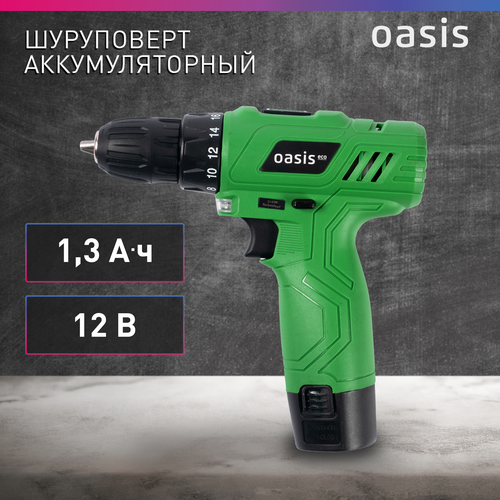 Аккумуляторная дрель-шуруповерт Oasis AV-12 J дрель шуруповерт аккум 12v li 1 1 3 oasis eco av 12 j коробка