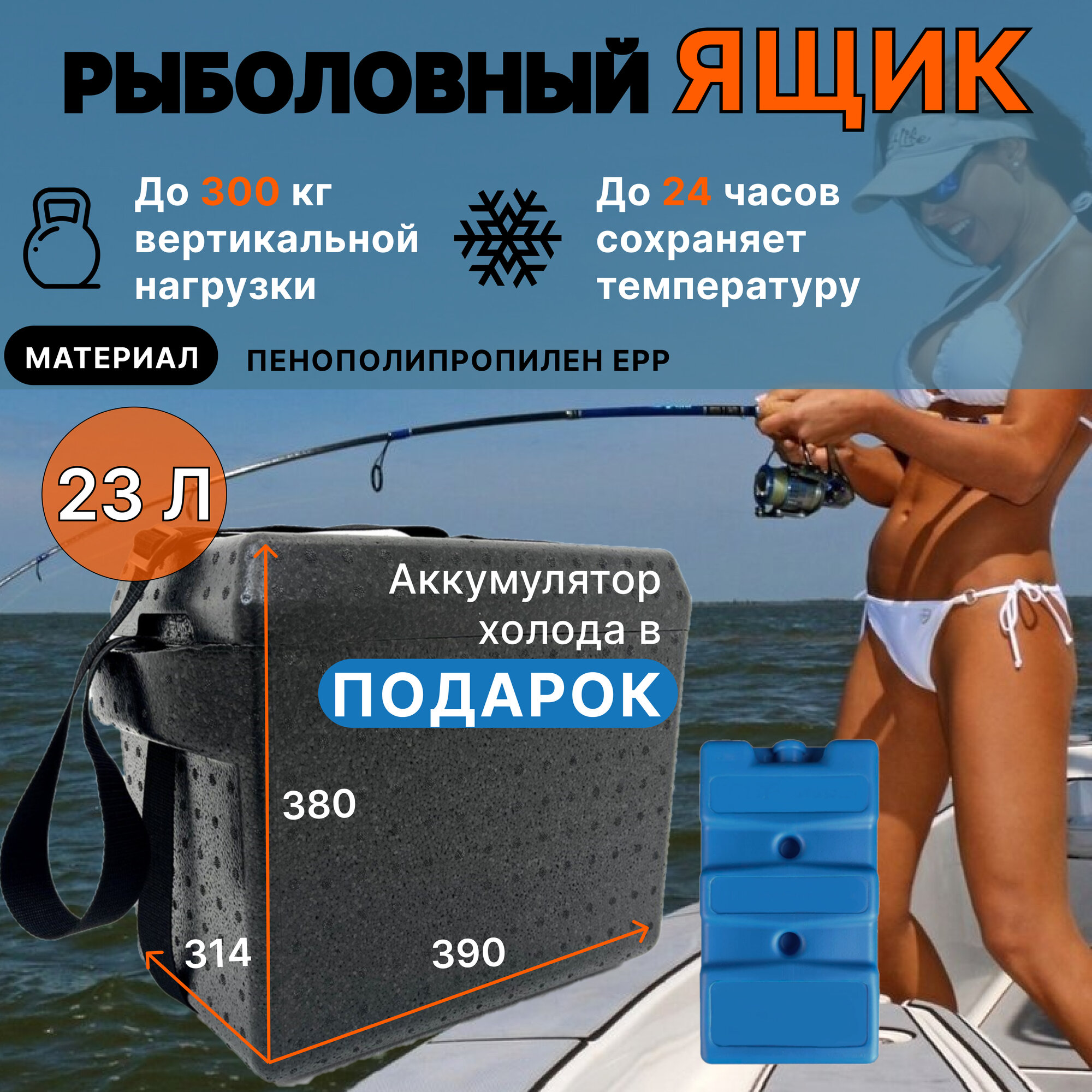 Рыболовный ящик (термобокс) 23 литра