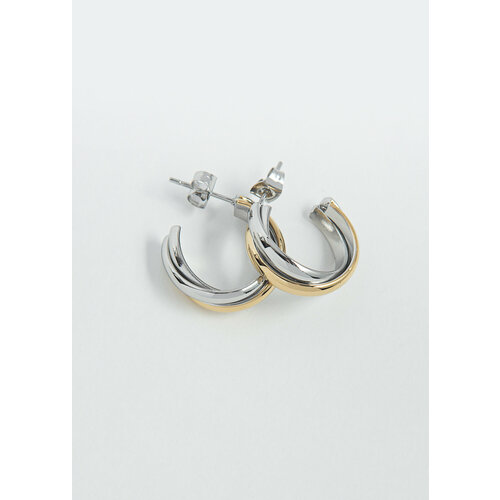 Серьги конго Tanya Goz Jewellery, размер 15 мм, золотой, серебряный