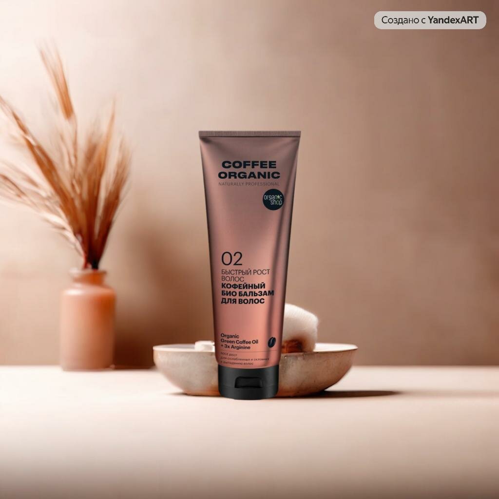 Organic Shop Naturally Professional Био-бальзам для волос Быстрый рост волос Кофейный 250 мл