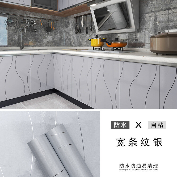 фото Обои Xuanmei, самоклеящиеся, водонепроницаемые, для шкафов, столов, кухонных гарнитуров, 60x50 м