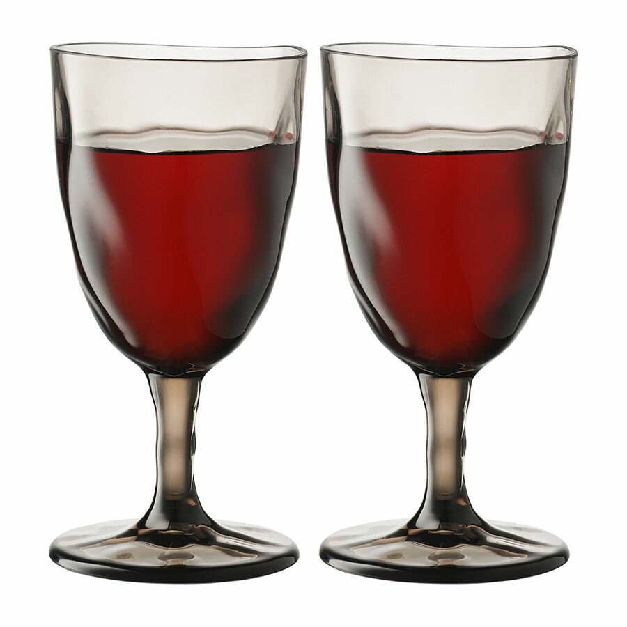 Набор бокалов для вина Hollow 430 мл серо-коричневый 4 шт.