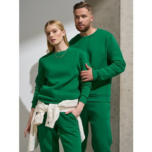фото Свитшот uzcotton premium, размер 50-52\xl, , зеленый