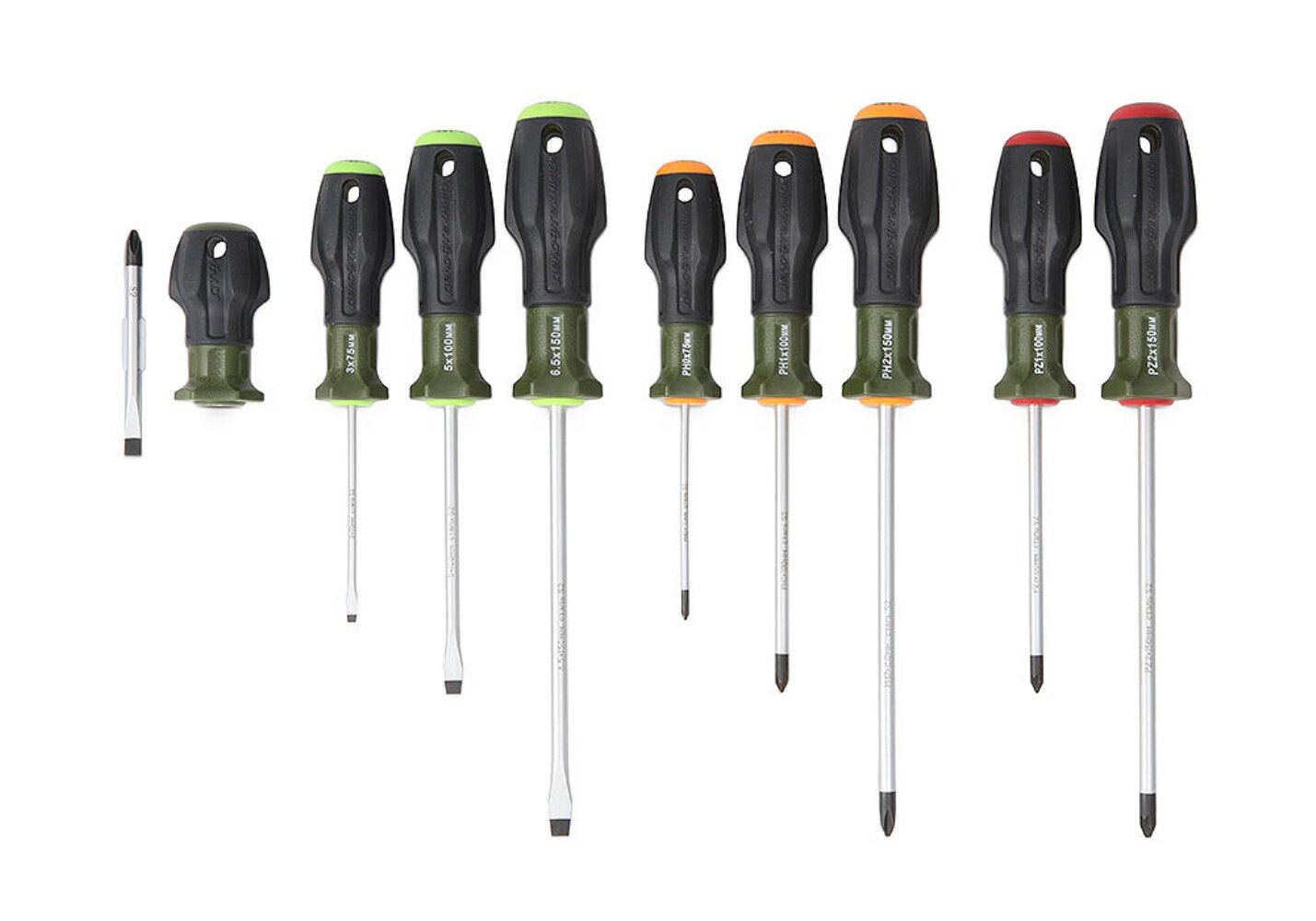 Набор отвёрток c трехкомпонентными рукоятками SL, PH, PZ, 9 штук, Дело Техники, 728095
