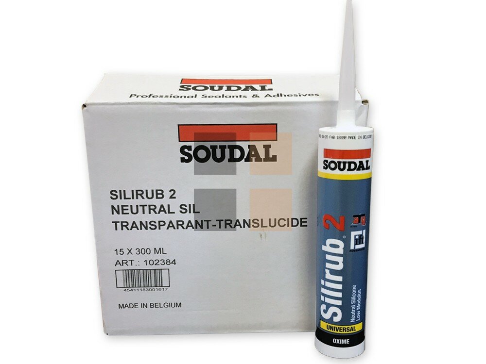 фото Герметик Soudal Silirub 2 нейтральный силикон 300 мл. бесцветный