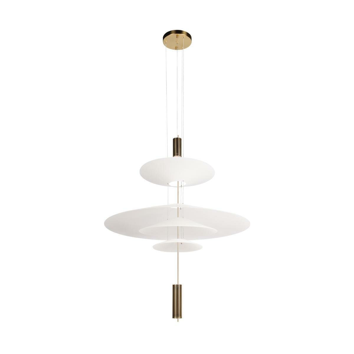 Подвесной светильник Loft IT Skylar 10244/C Brass, цвет Белый/Латунь, материал Металл/Акрил, металл