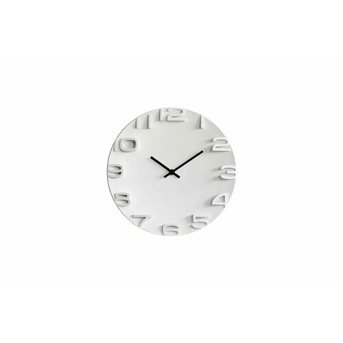фото Apeyron настенные круглые часы с белым пластиковым корпусом 35 см pl200924 для интерьера