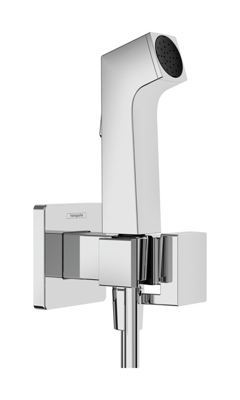 Гигиенический душ hansgrohe 1jet E с запорным вентилем держателем и шлангом 125 см 29233000 хром