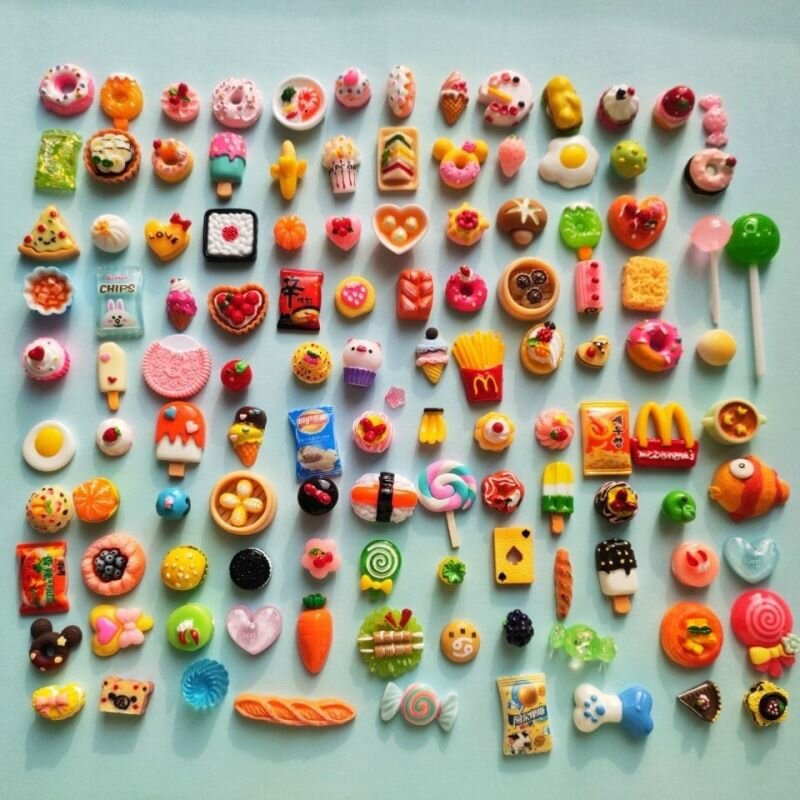 100 штук миниатюрных предметов, мини-еда, напитки, Барби и шарнирные куклы, игрушки, аксессуары