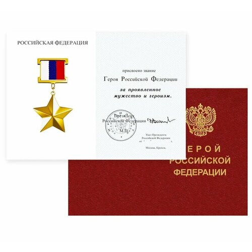 фото Бланк к званию герой рф, удостоверение, подпись ельцина сувенирный наградной лист участников бестмани
