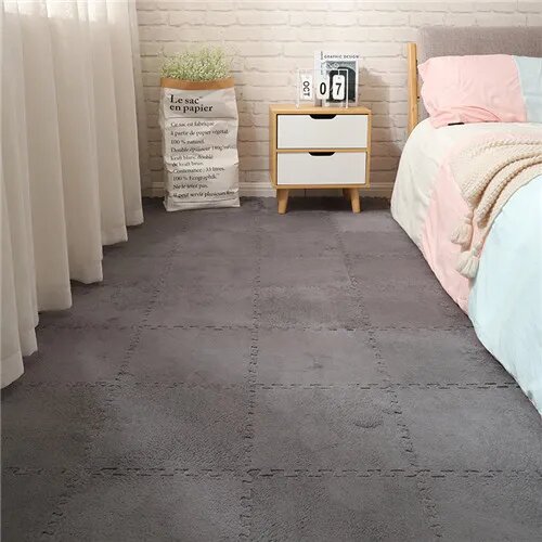 Детский игровой коврик EVA розовый 30x30 см 20pcs Серый