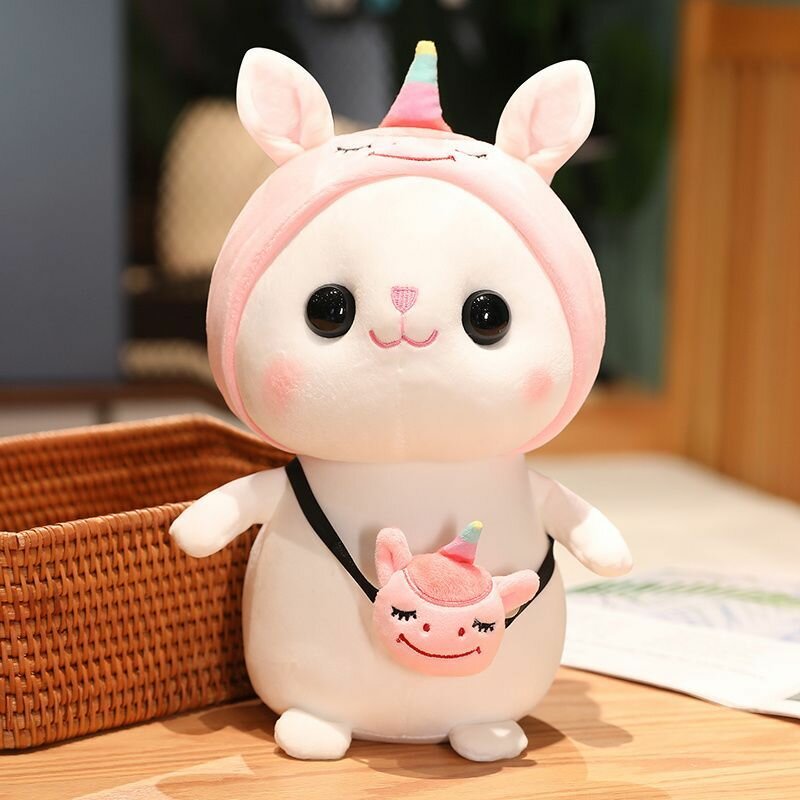 Мягкая Игрушка Кролик Единорог /Kawaii/Плюшевая игрушка Заяц 30 см