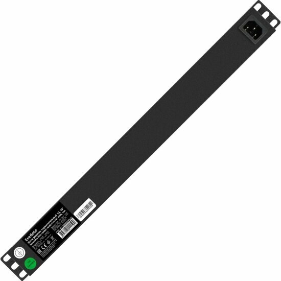 Блок розеток Exegate ServerPro PDU-19H801 Al-8S-C14-SW (EX280840RUS) — фото 1