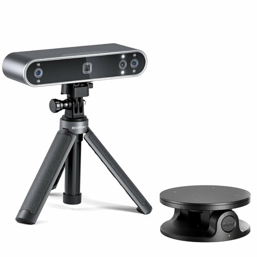 3D сканер Revopoint POP3 Advanced с поворотным столом в комплекте черный, серебристый