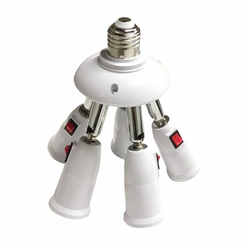 (1 шт) E27 к E27 с выключателем - один перетащить пять