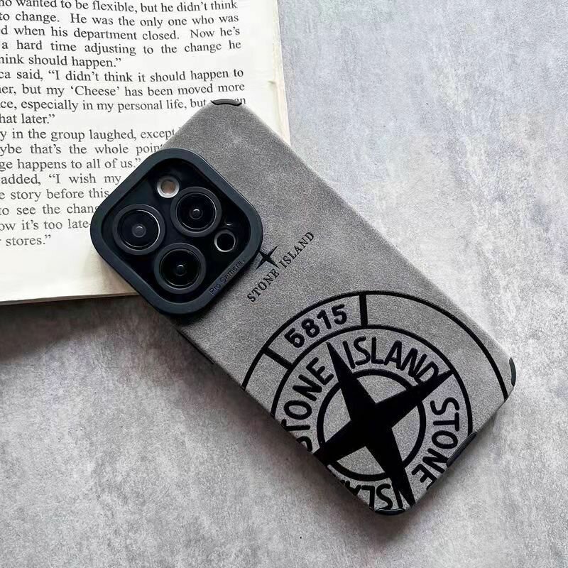 Чехол Stone Island для iPhone 16 plus, высококачественная кожа. — фото 1