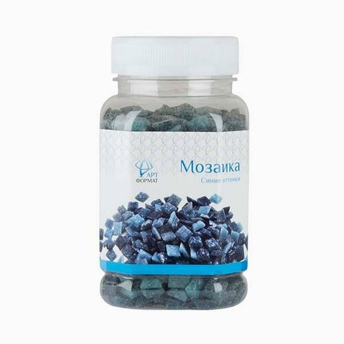фото Мозаика в банке, синие оттенки артформат