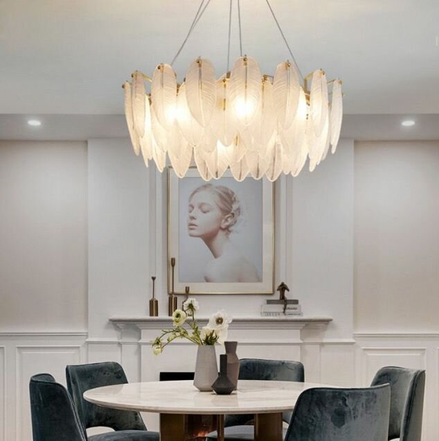 Люстра подвесная "Перья Ангела" с 8 лампочками накаливания