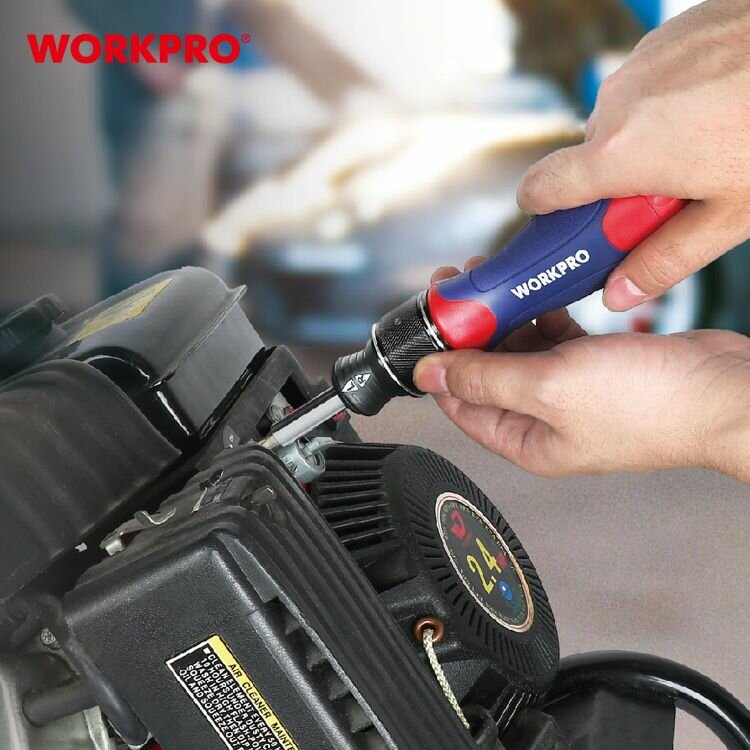 Набор отверток WORKPRO, с трещоткой 2X Drive, 29 шт, WP221052 — фото 1