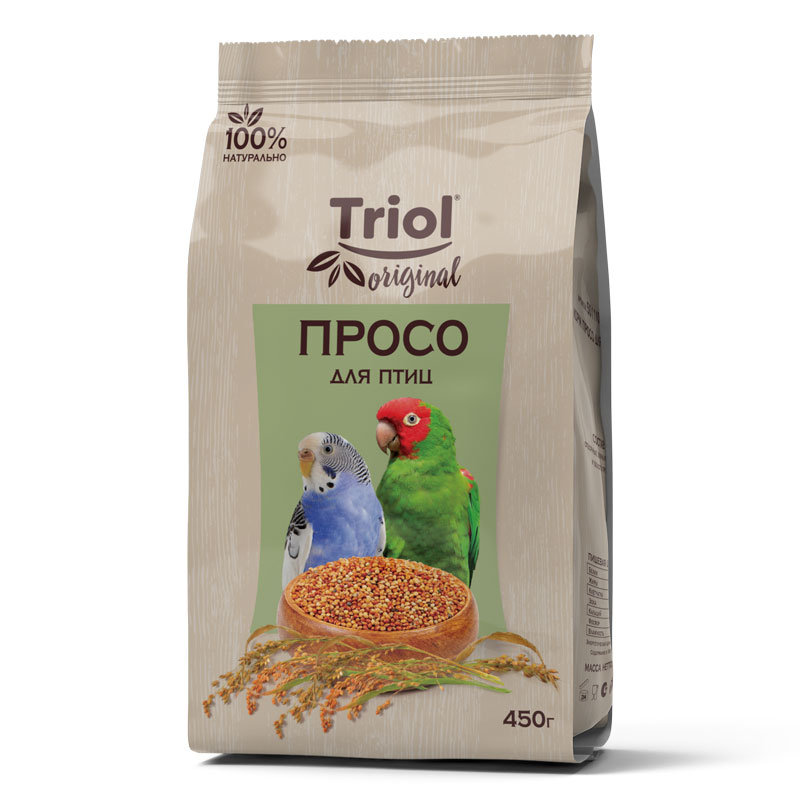 Корм TRIOL ORIGINAL смесь красного и белого просо для птиц (450 г)