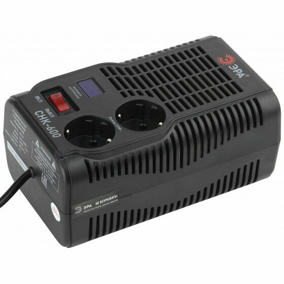 Стабилизатор напряжения однофазный ЭРА СНК-600 600 ВА