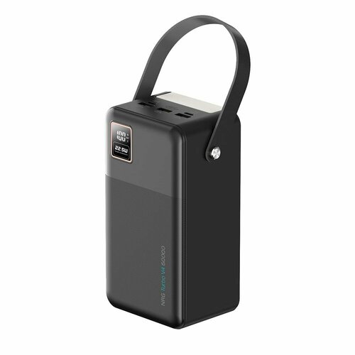 Внешний аккумулятор NRG Turbo V4 60000 мА-ч, дисплей, powerbank черный, Deppa, 33686