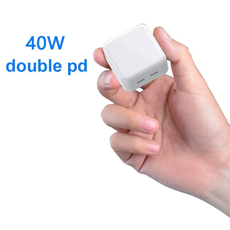 Сравнение размеров — настенное зарядное устройство 40Вт против стандартных адаптеров