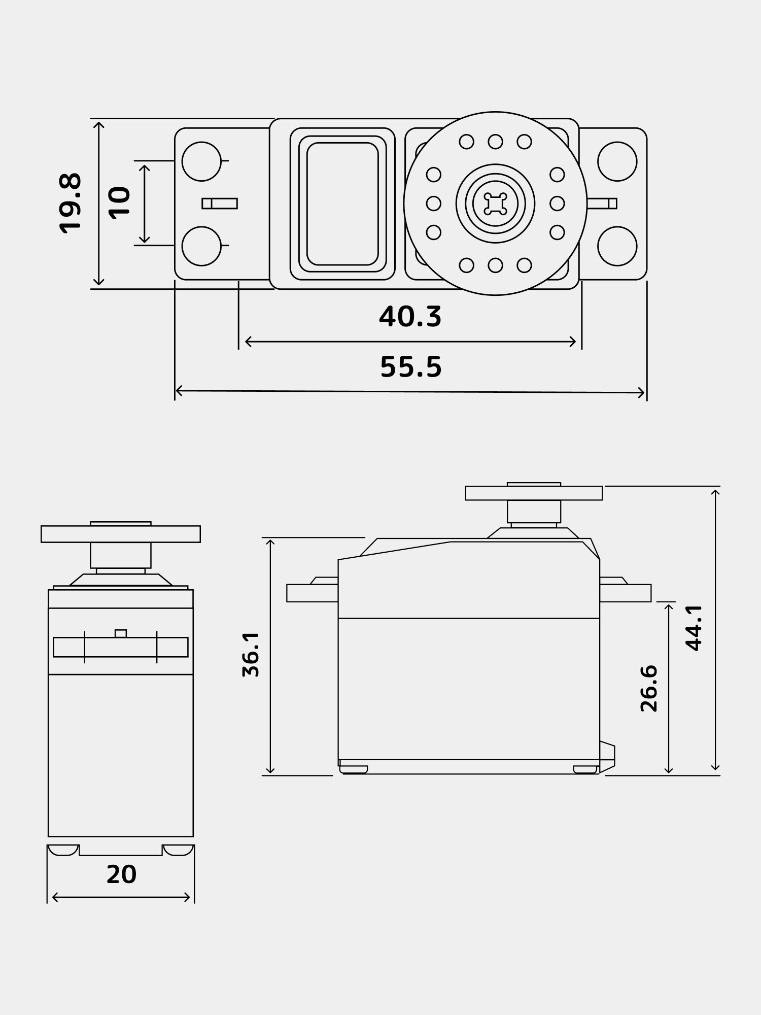Сервопривод Tower Pro MG996R, 180°, с металлическими шестернями, для Arduino — фото 1