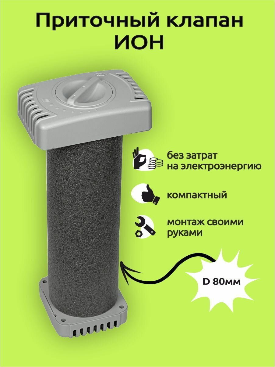 Приточный вентиляционный клапан "ИОН" (аналог КИВ-125)