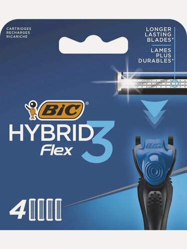Изображение товара Кассеты для бритья Flex 3 Hybrid, уп. 4шт