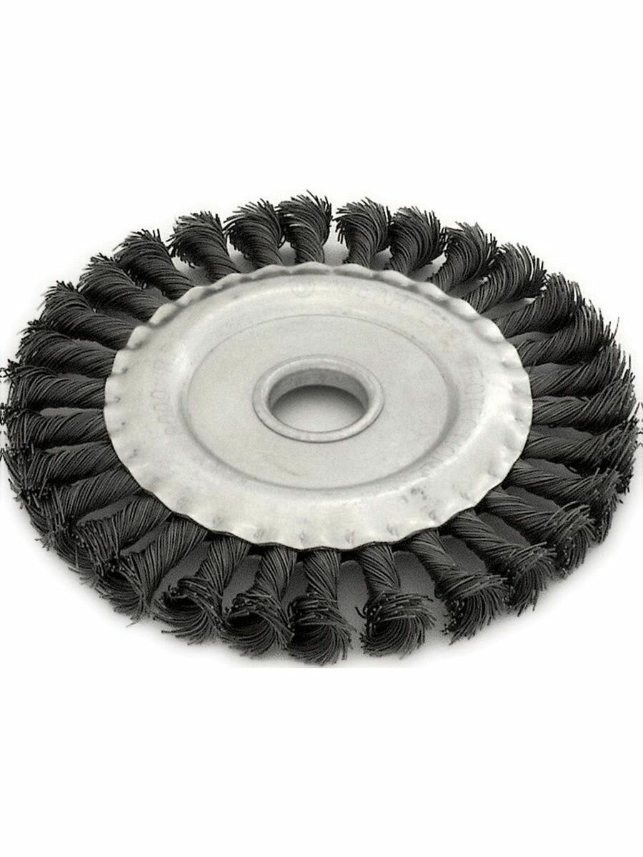 Щетка Калибр для МШУ плоская 150мм/22мм крученая металлическая проволока