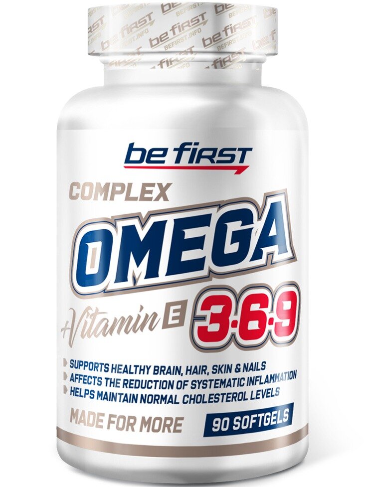 Омега-3 Be First Omega 3-6-9 (омега 3-6-9) 90 гелевых капсул — фото 1