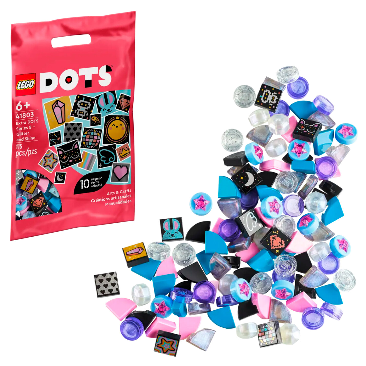 Конструктор LEGO Dots 41803 Блеск и сияние, 115 деталей, возраст 6+