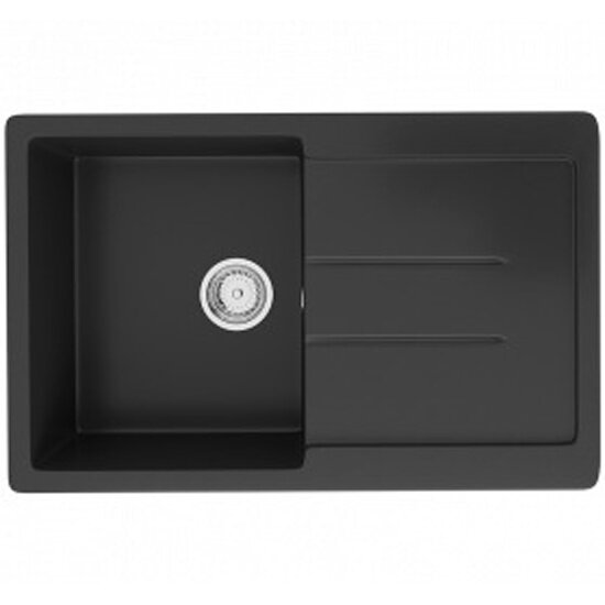 Кухонная мойка Ulgran из искусственного камня U-507-344 ультра-черный